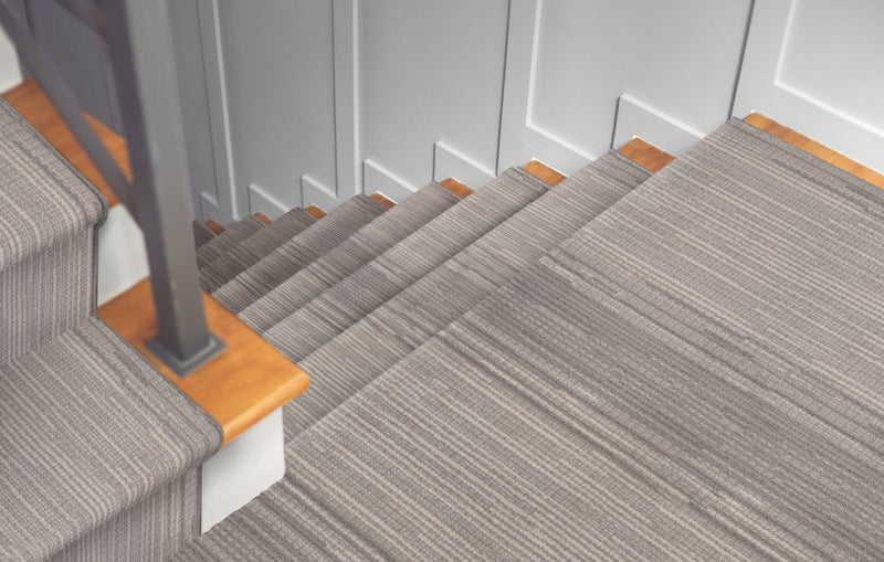Custom Rugs, Runners & Rounds Juxtaposition Steel Blue Lt. Blue - Blue Machine Made Rug