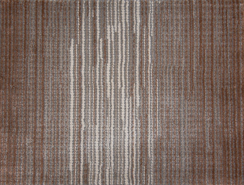 Custom & Wall to Wall Juxtaposition Autmn Lt. Brown - Chocolate & Lt. Grey - Grey Machine Made Rug