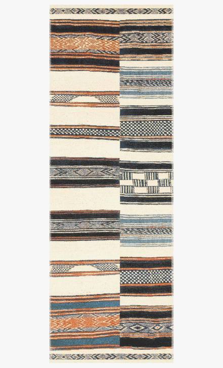Transitional & Casual Rugs Mika MIK-04 Ivory - Beige & Multi Machine Made Rug