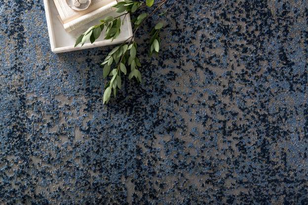 Contemporary Rugs & Transitional Rugs Viera VR-07 Grey/Navy Medium Blue - Navy & Lt. Grey - Grey Machine Made Rug