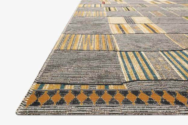 Transitional & Casual Rugs Mika MIK-10 Granite Lt. Grey - Grey & Multi Machine Made Rug