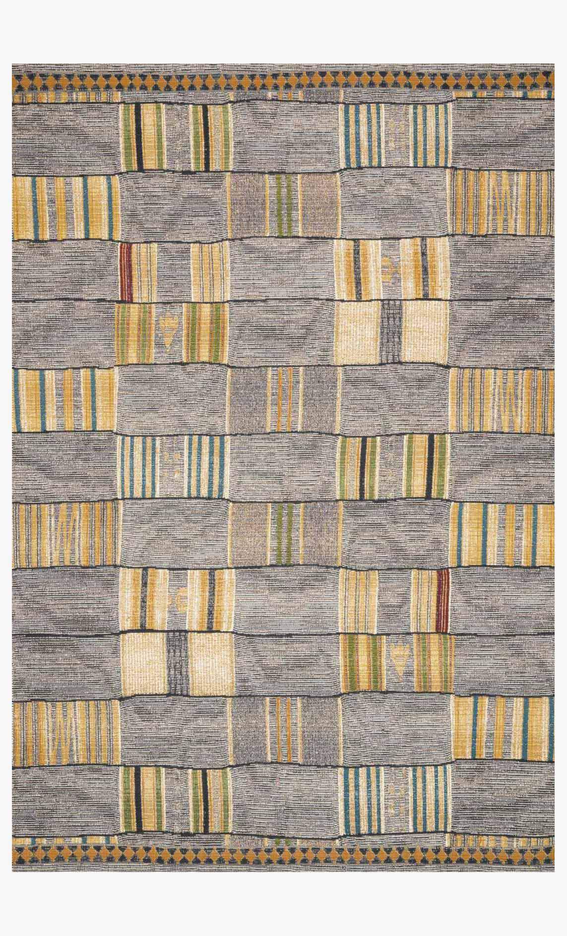 Transitional & Casual Rugs Mika MIK-10 Granite Lt. Grey - Grey & Multi Machine Made Rug