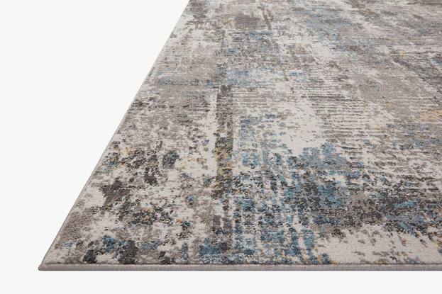 Contemporary Rugs & Transitional Rugs Maeve MAE-02 Slate Lt. Grey - Grey & Lt. Blue - Blue Machine Made Rug