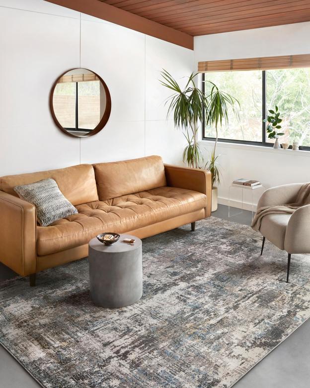 Contemporary Rugs & Transitional Rugs Maeve MAE-02 Slate Lt. Grey - Grey & Lt. Blue - Blue Machine Made Rug