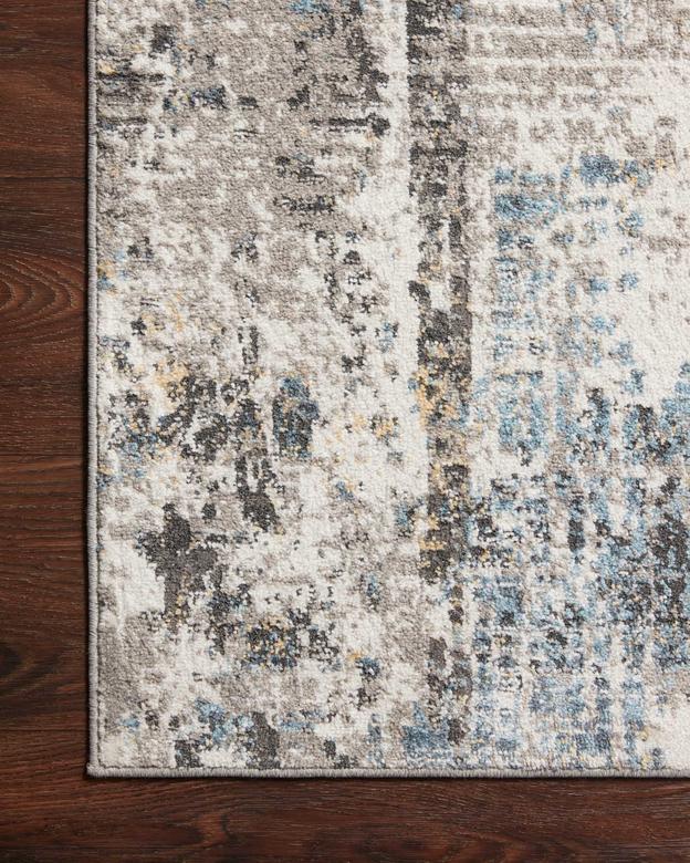 Contemporary Rugs & Transitional Rugs Maeve MAE-02 Slate Lt. Grey - Grey & Lt. Blue - Blue Machine Made Rug