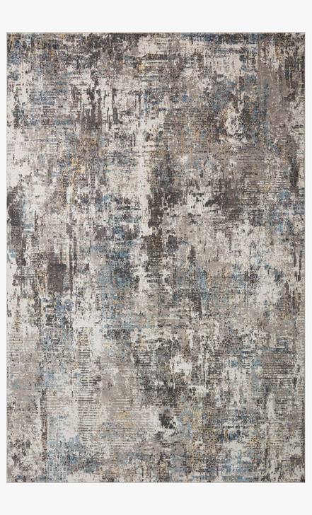 Contemporary Rugs & Transitional Rugs Maeve MAE-02 Slate Lt. Grey - Grey & Lt. Blue - Blue Machine Made Rug