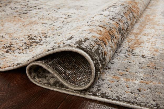 Contemporary Rugs & Transitional Rugs Bianca BIA-01 Stone/Gold Black - Charcoal & Lt. Gold - Gold Machine Made Rug