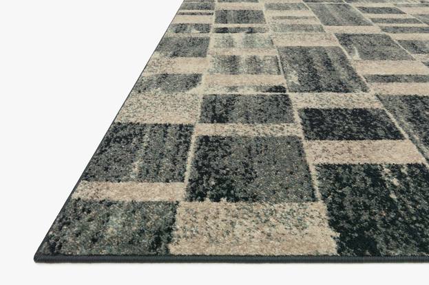 Contemporary Rugs & Transitional Rugs Bowery BOW-03 Storm Ivory - Beige & Black - Charcoal Machine Made Rug