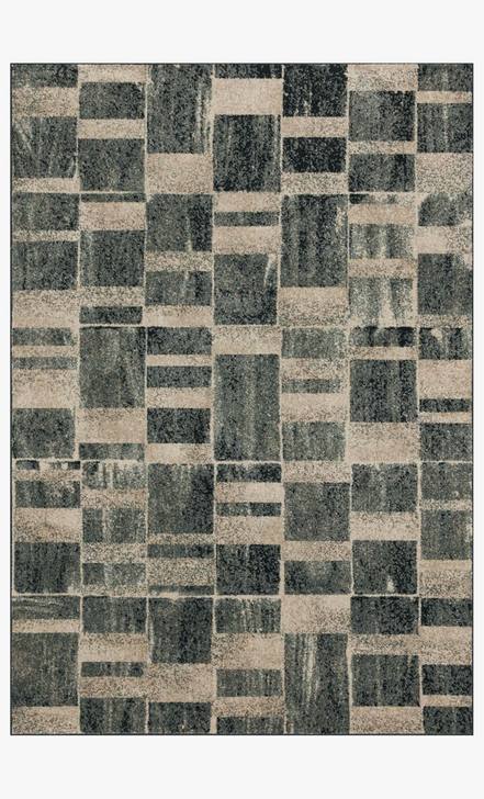 Contemporary & Transitional Rugs Bowery BOW-03 Storm Ivory - Beige & Black - Charcoal Machine Made Rug