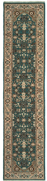 Traditional & Oriental Rugs Anatolia 5502L Lt.Green & Ivory - Beige Machine Made Rug