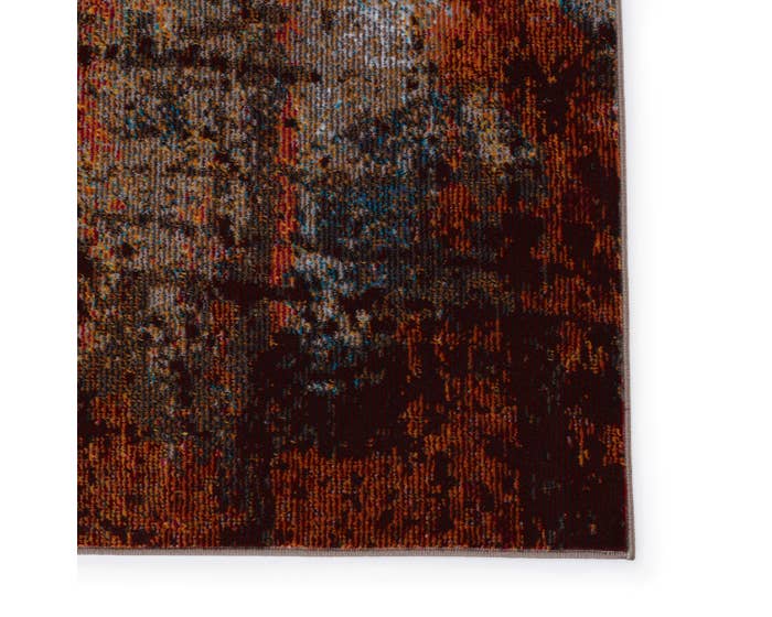 Contemporary & Transitional Rugs Borealis BOR16 Hoku Rust - Orange & Medium Blue - Navy Machine Made Rug