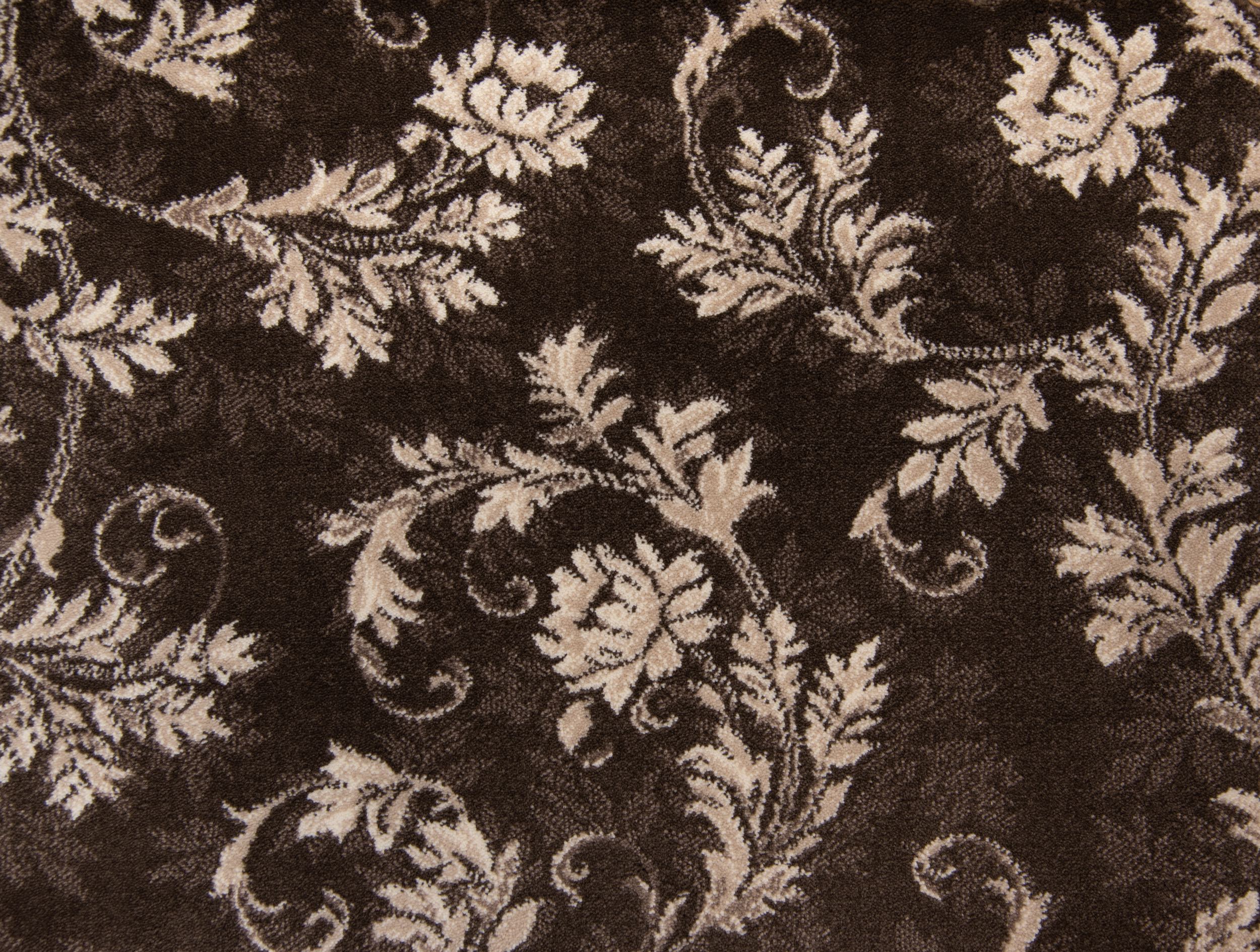 Custom Rugs, Runners & Rounds Arabesque Earth Lt. Brown - Chocolate & Ivory - Beige Machine Made Rug