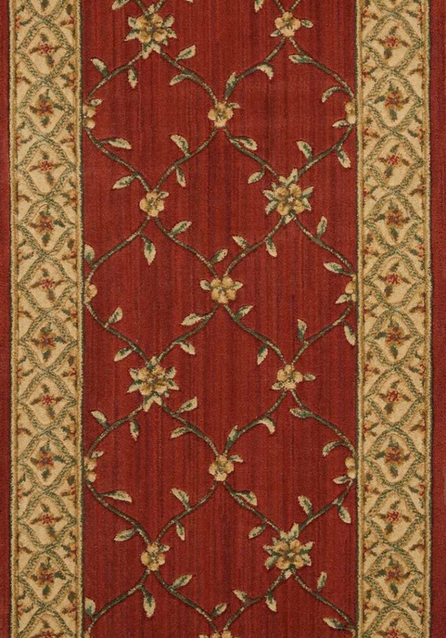 Hall & Stair Runner Rugs Estate 2 Biliington 2 - Russet Rust - Orange & Lt. Gold - Gold Machine Made Rug