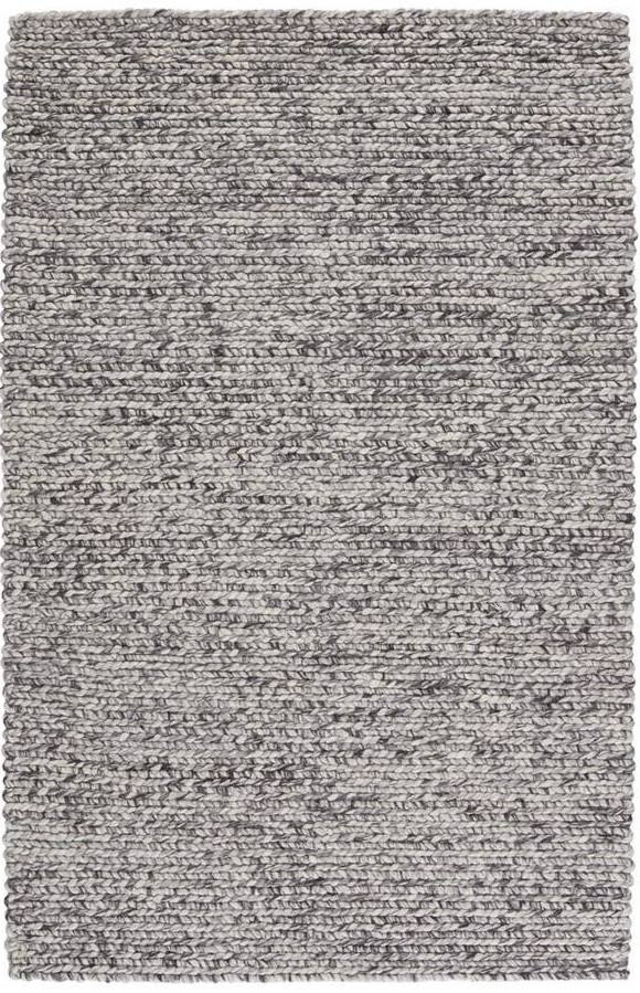 Casual Rugs & Solid Rugs Scandinavia Dula SCD26 Black - Charcoal & Lt. Grey - Grey Hand Woven Rug