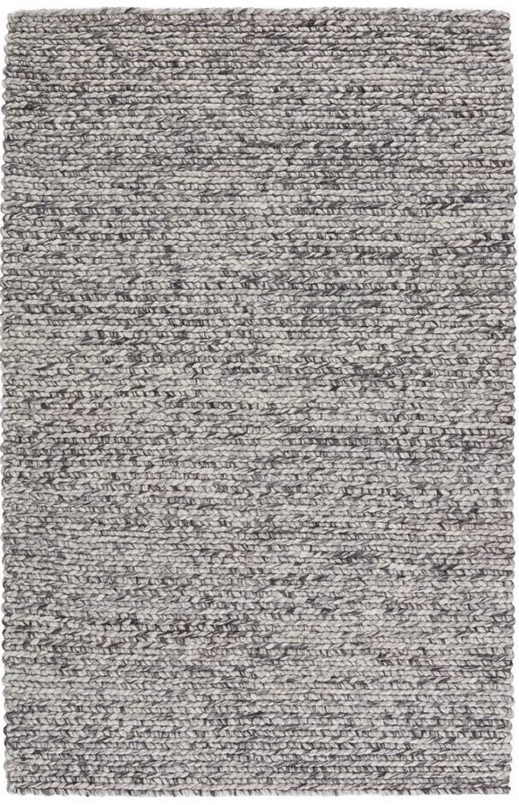 Casual & Solid Rugs Scandinavia Dula SCD26 Black - Charcoal & Lt. Grey - Grey Hand Woven Rug