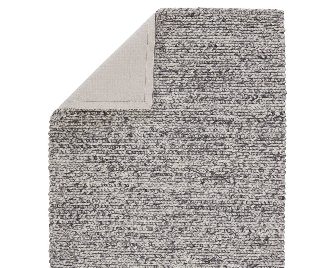 Casual & Solid Rugs Scandinavia Dula SCD26 Black - Charcoal & Lt. Grey - Grey Hand Woven Rug