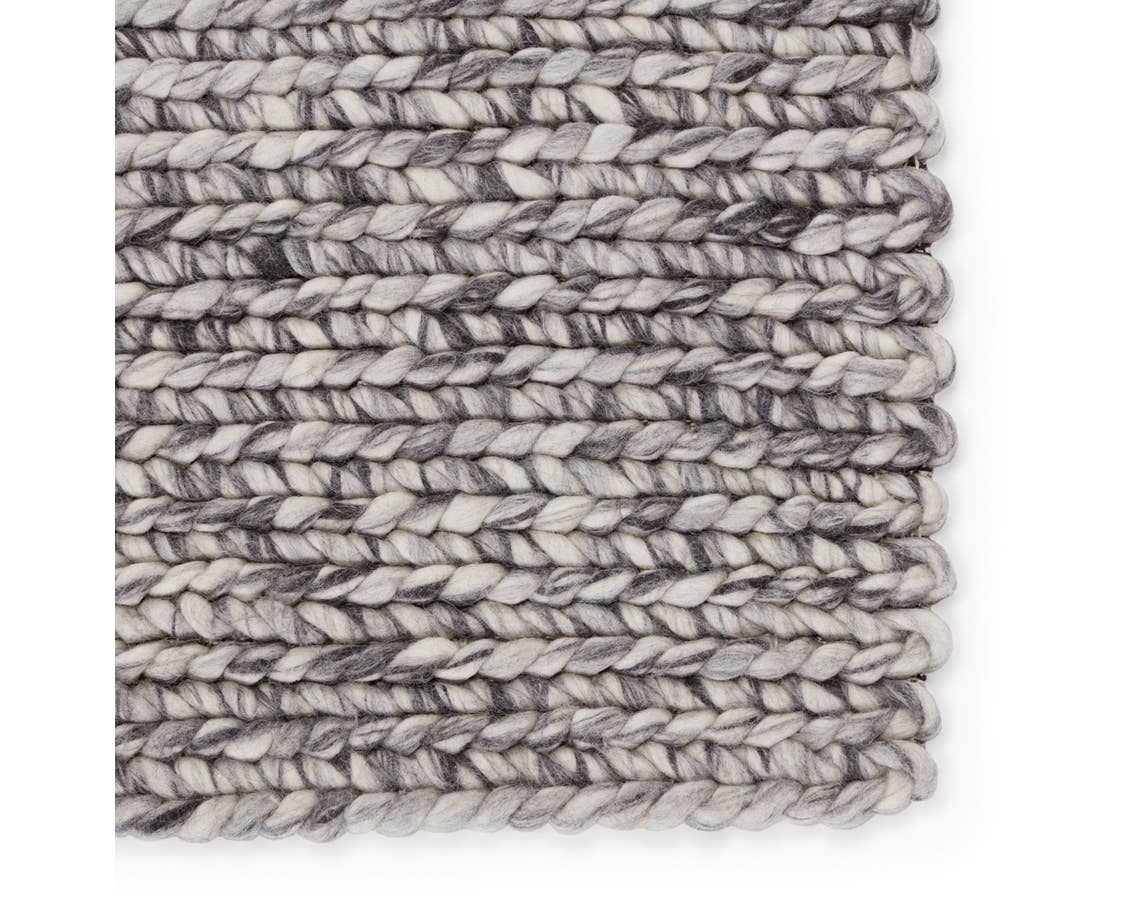 Casual Rugs & Solid Rugs Scandinavia Dula SCD26 Black - Charcoal & Lt. Grey - Grey Hand Woven Rug