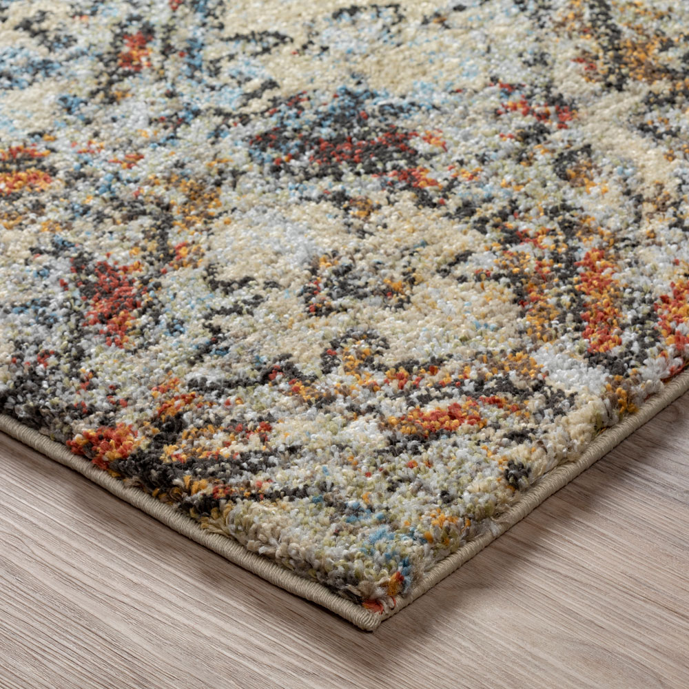 Contemporary Rugs & Transitional Rugs Aero Collection AE-8 Multi Multi & Lt. Blue - Blue Machine Made Rug
