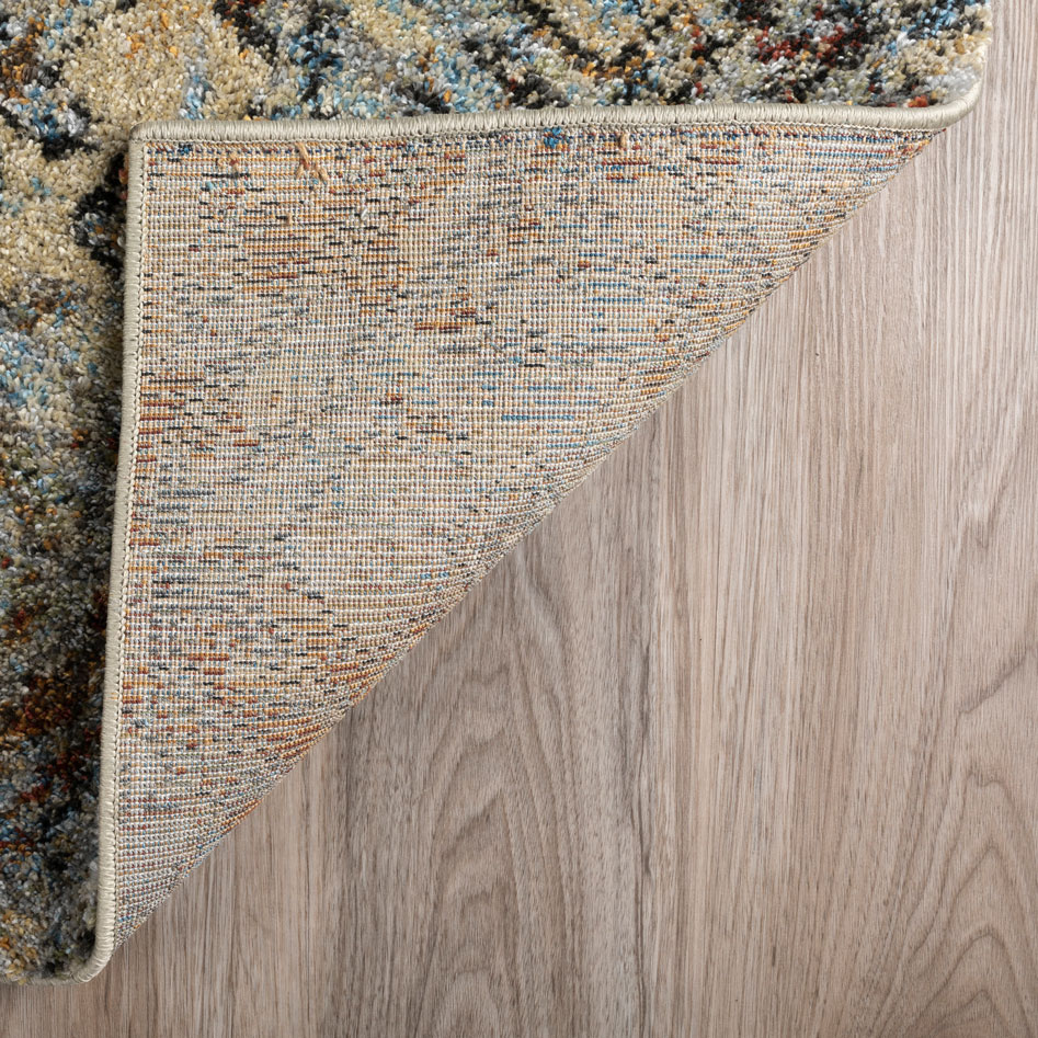 Contemporary Rugs & Transitional Rugs Aero Collection AE-8 Multi Multi & Lt. Blue - Blue Machine Made Rug