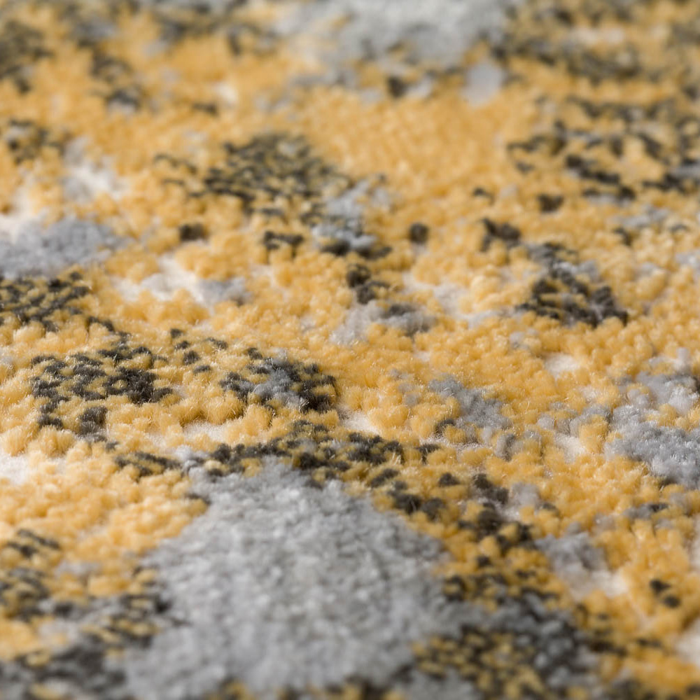 Contemporary Rugs & Transitional Rugs Cascina Collection CC9 Fossil Black - Charcoal & Lt. Gold - Gold Machine Made Rug