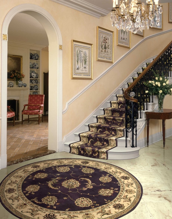 Hall & Stair Runner Rugs NOURISON 2000 ROLL RUNNER 2000-2022 LAVENDAR Other & Ivory - Beige Hand Tufted Rug