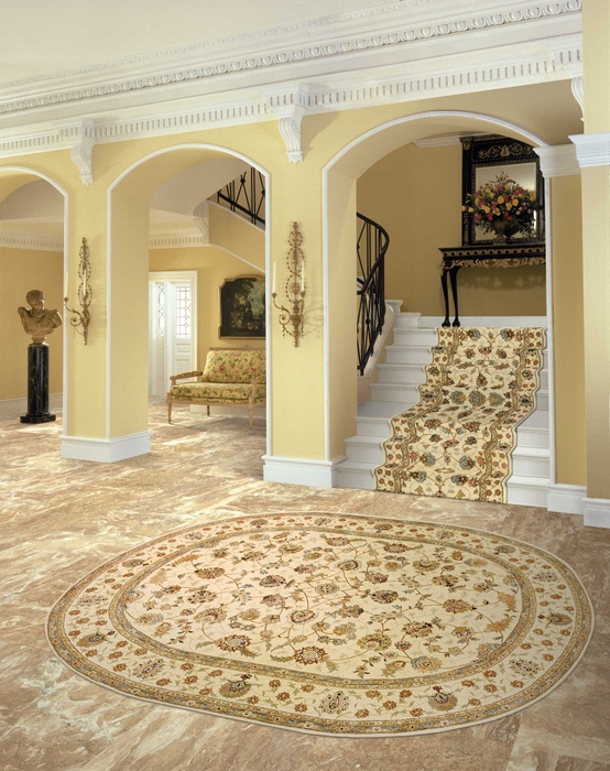 Hall & Stair Runner Rugs NOURISON 2000 ROLL RUNNER 2000-2023 iVORY Ivory - Beige Hand Tufted Rug