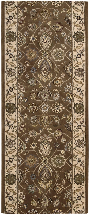 Hall & Stair Runner Rugs NOURISON 2000 ROLL RUNNER 2000-2091 MUSHROOM Camel - Taupe & Ivory - Beige Hand Tufted Rug