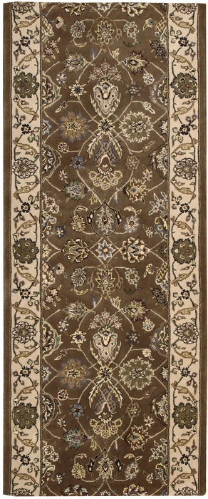 Hall & Stair Runners NOURISON 2000 ROLL RUNNER 2000-2091 MUSHROOM Camel - Taupe & Ivory - Beige Hand Tufted Rug