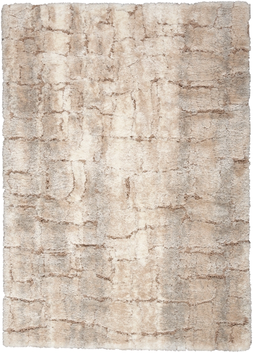 Shag Rugs Dreamy Shag DRS09 Ivory - Beige & Lt. Grey - Grey Machine Made Rug