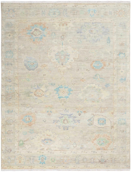 Oushak Rugs Odessa ODS07 Ivory/Multi Ivory - Beige & Lt. Grey - Grey Hand Woven Rug