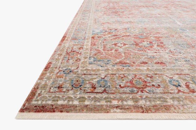 Contemporary Rugs & Transitional Rugs Claire CLE-01 Red/Ivory Red - Burgundy & Ivory - Beige Machine Made Rug
