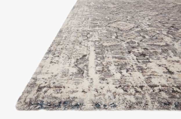 Contemporary & Modern Rugs Theory THY-03 Natural/Gray Lt. Grey - Grey & Black - Charcoal Machine Made Rug