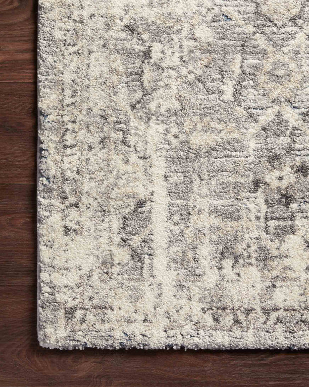 Contemporary & Modern Rugs Theory THY-03 Natural/Gray Lt. Grey - Grey & Black - Charcoal Machine Made Rug