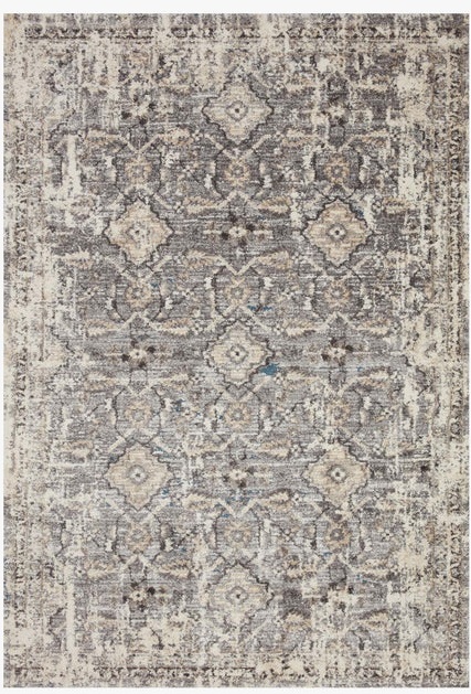 Contemporary & Modern Rugs Theory THY-03 Natural/Gray Lt. Grey - Grey & Black - Charcoal Machine Made Rug