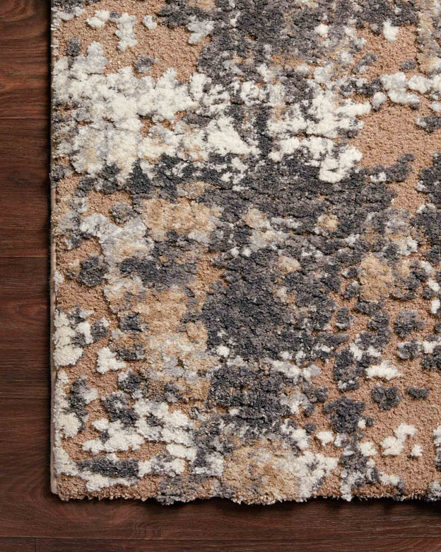 Contemporary & Modern Rugs Theory THY-04 Taupe/Grey Camel - Taupe & Lt. Grey - Grey Machine Made Rug