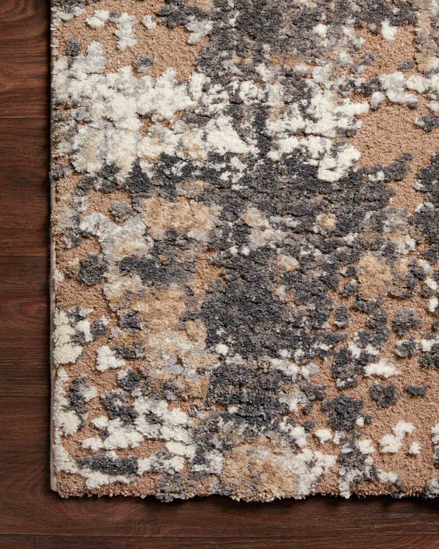 Contemporary Rugs & Transitional Rugs Theory THY-04 Taupe/Grey Camel - Taupe & Lt. Grey - Grey Machine Made Rug