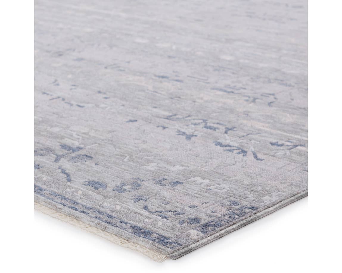 Contemporary & Transitional Rugs Ballad BLA06 Evolet Lt. Blue - Blue & Lt. Grey - Grey Machine Made Rug