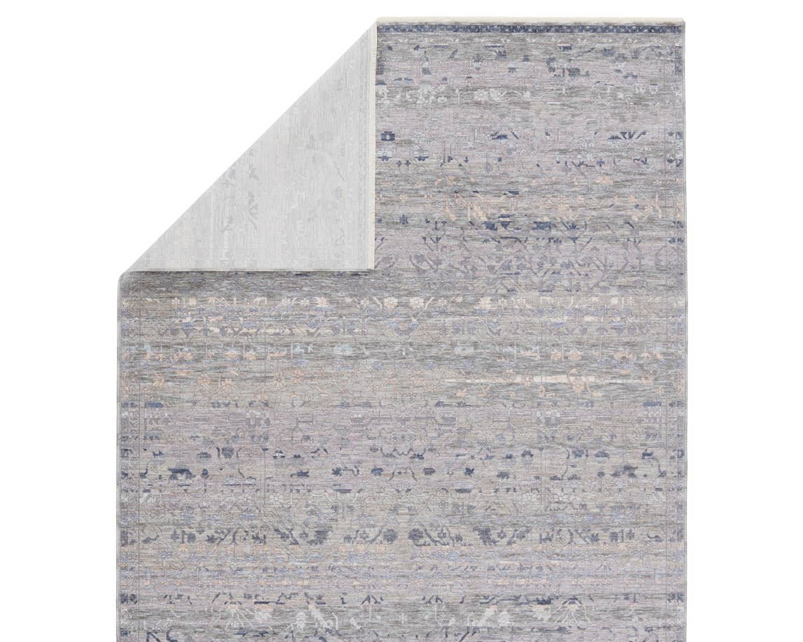 Contemporary & Transitional Rugs Ballad BLA06 Evolet Lt. Blue - Blue & Lt. Grey - Grey Machine Made Rug