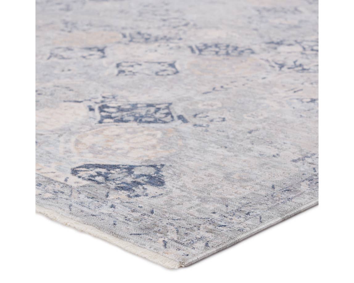 Contemporary & Transitional Rugs Ballad BLA09 Rune Lt. Blue - Blue & Ivory - Beige Machine Made Rug