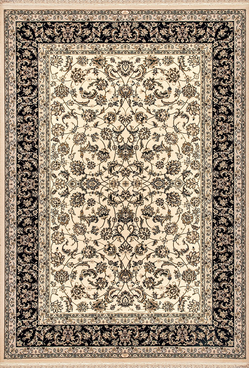 Traditional & Oriental Rugs Brilliant Rug 72284-191 (Rug) Ivory - Beige & Black - Charcoal Machine Made Rug