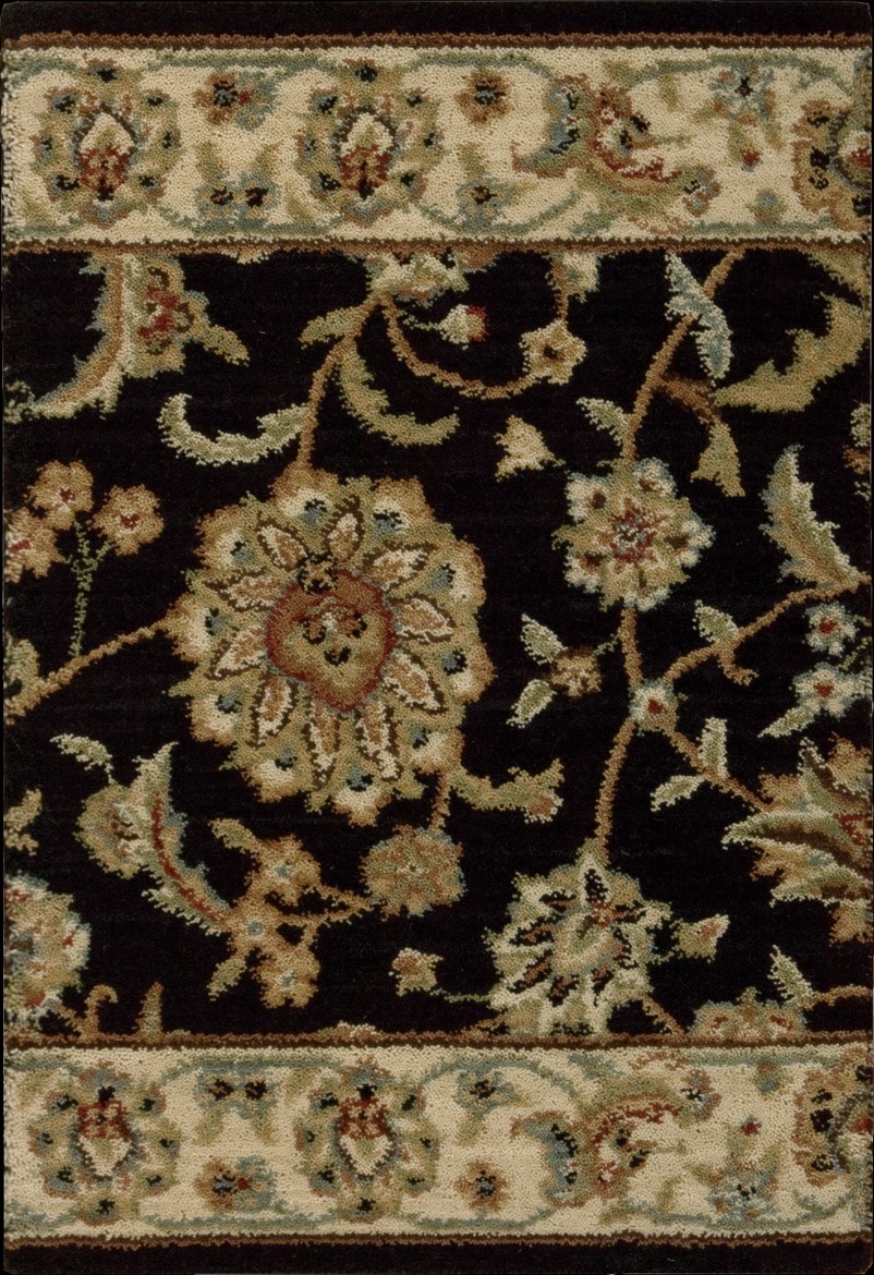 Hall & Stair Runner Rugs SULTANA SU21-ONYX Black - Charcoal & Ivory - Beige Machine Made Rug