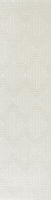 Hall & Stair Runner Rugs Quin 41009-6161 Runner Lt. Grey - Grey Machine Made Rug