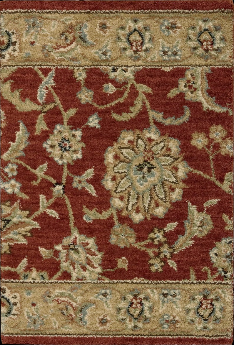 Hall & Stair Runner Rugs SULTANA SU21-RUBY Rust - Orange & Ivory - Beige Machine Made Rug