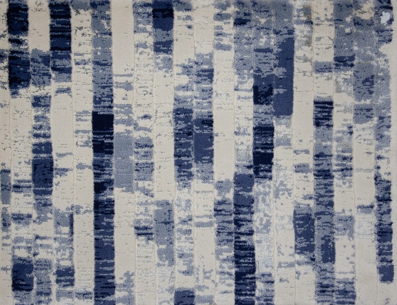 Custom Rugs, Runners & Rounds Driftwater Porcelain Lt. Blue - Blue & Lt. Grey - Grey Machine Made Rug
