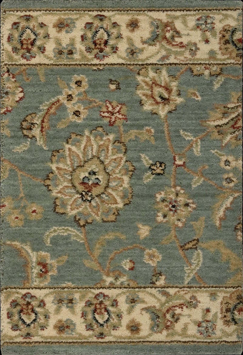 Hall & Stair Runner Rugs SULTANA SU21-SAPPH Aqua - Lt.Green & Ivory - Beige Machine Made Rug