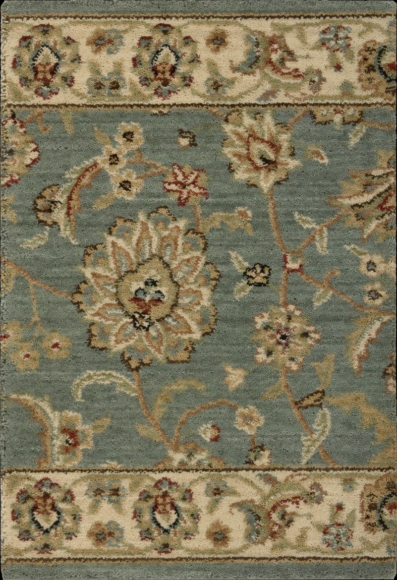 Hall & Stair Runners SULTANA SU21-SAPPH Aqua - Lt.Green & Ivory - Beige Machine Made Rug