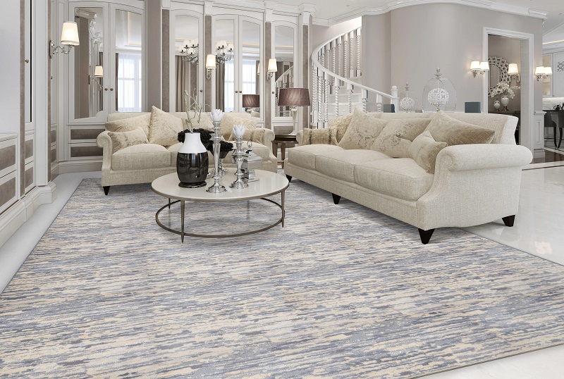 Custom & Wall to Wall Atwater Mocha Lt. Gold - Gold & Lt. Grey - Grey Machine Made Rug