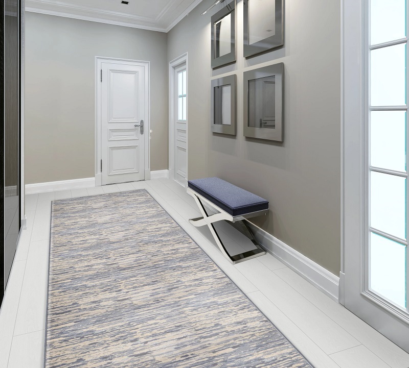 Custom & Wall to Wall Atwater Ecru Lt. Grey - Grey Machine Made Rug