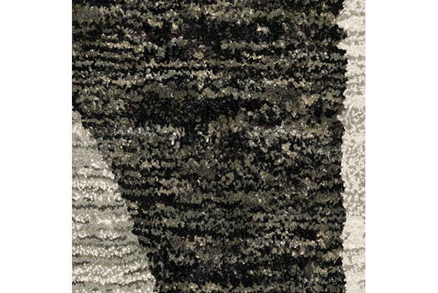 Casual Rugs & Solid Rugs Strada STR06 Black - Charcoal & Lt. Grey - Grey Machine Made Rug