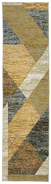 Casual & Solid Rugs Strada STR09 Camel - Taupe & Multi Machine Made Rug